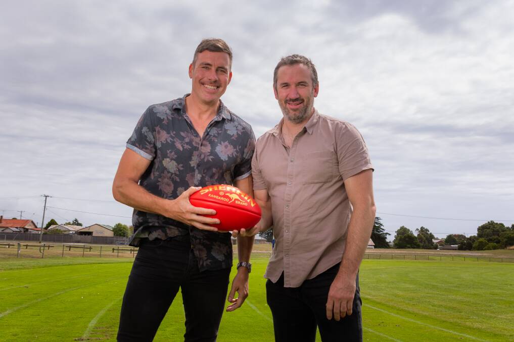 Old stomping ground: Matthew Richardson (right) with Ben Harrison at Girdlestone Park for a function earlier this year. Picture: Simon Sturzaker.