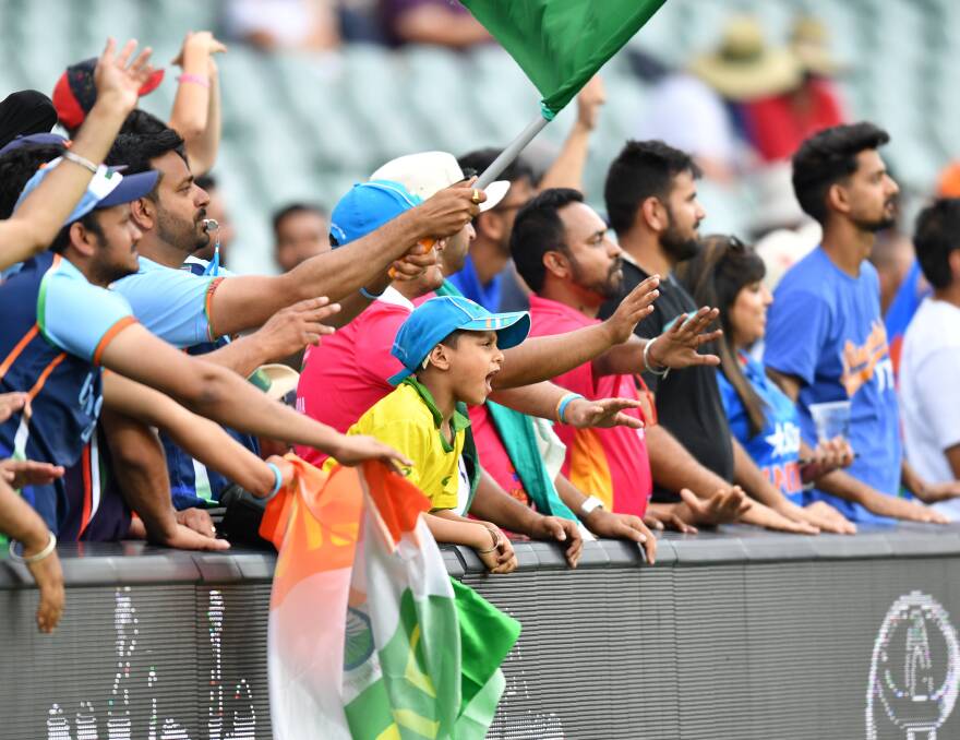 Home away from home: Expect plenty of Indian supporters during each of the Test matches in Australia this summer. Picture: AAP/David Mariuz.