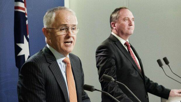 Malcolm Turnbull and Barnaby Joyce will meet Murray Goulburn's leadership on Tuesday. Photo: Christopher Pearce