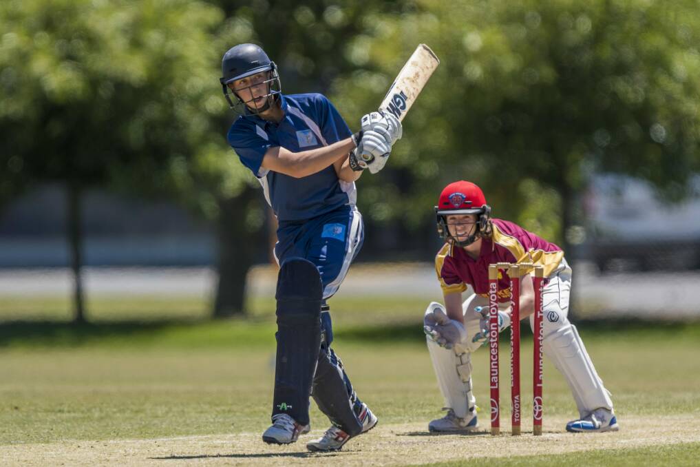 REIDING THE PLAY: NTCA batsman Fletcher Reid starred with 52 and 4-19 in a 43-run win over Cricket North-West. Picture: Phillip Biggs
