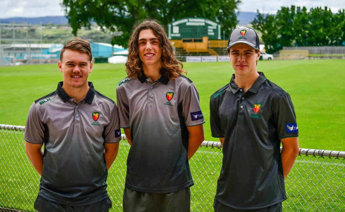 BIG STAGE AWAITS: Jake Williams, Blake Cassidy and Lachlan Newland will represent  Tasmania at the under-19 national championships next week. Picture: Scott Gelston