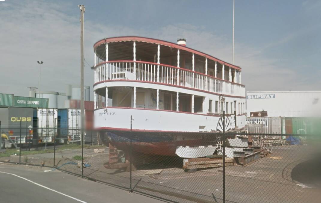 The Lady Stelfox, pictured sitting on Enterprize Road, Docklands in 2013. Picture by Google Maps 