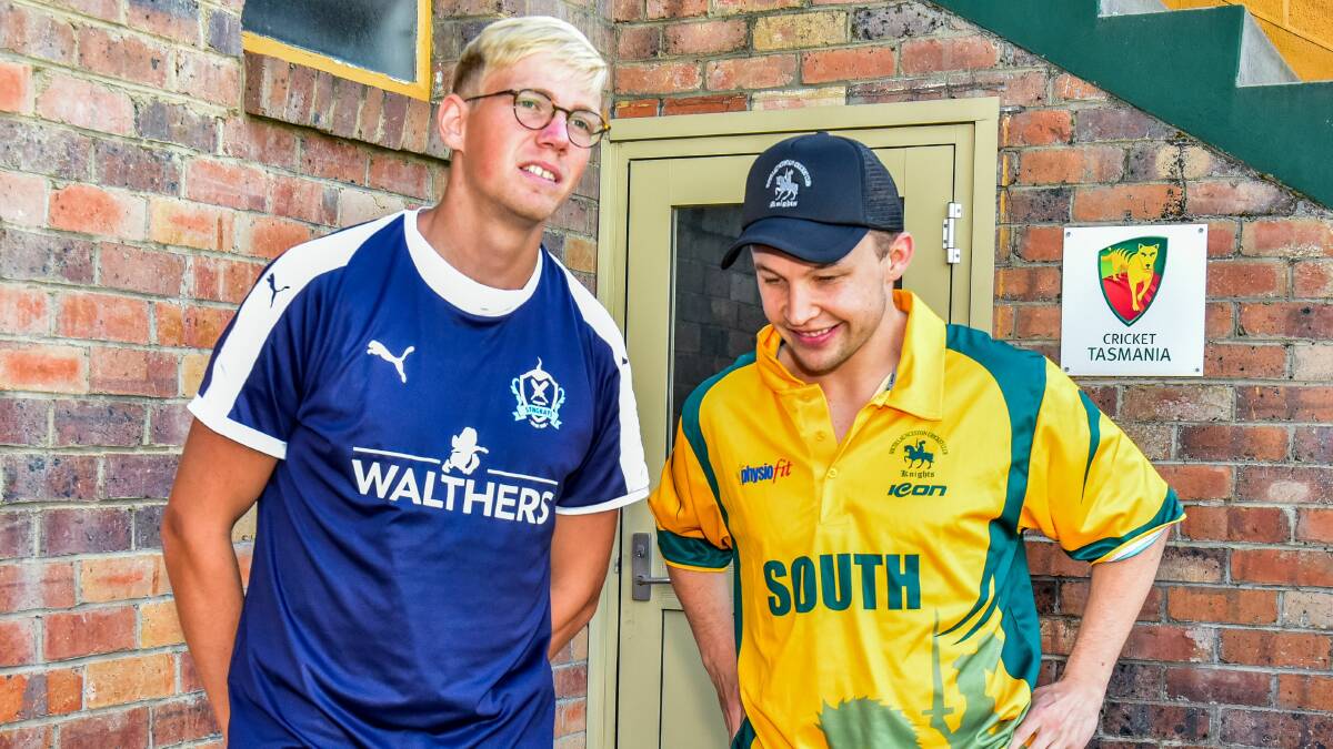 NEW HOME: Danish recruit Anders Bulow with South Launceston captain Tom Waller. Bulow says Princess Mary's popularity is still sky-high. Picture: Neil Richardson