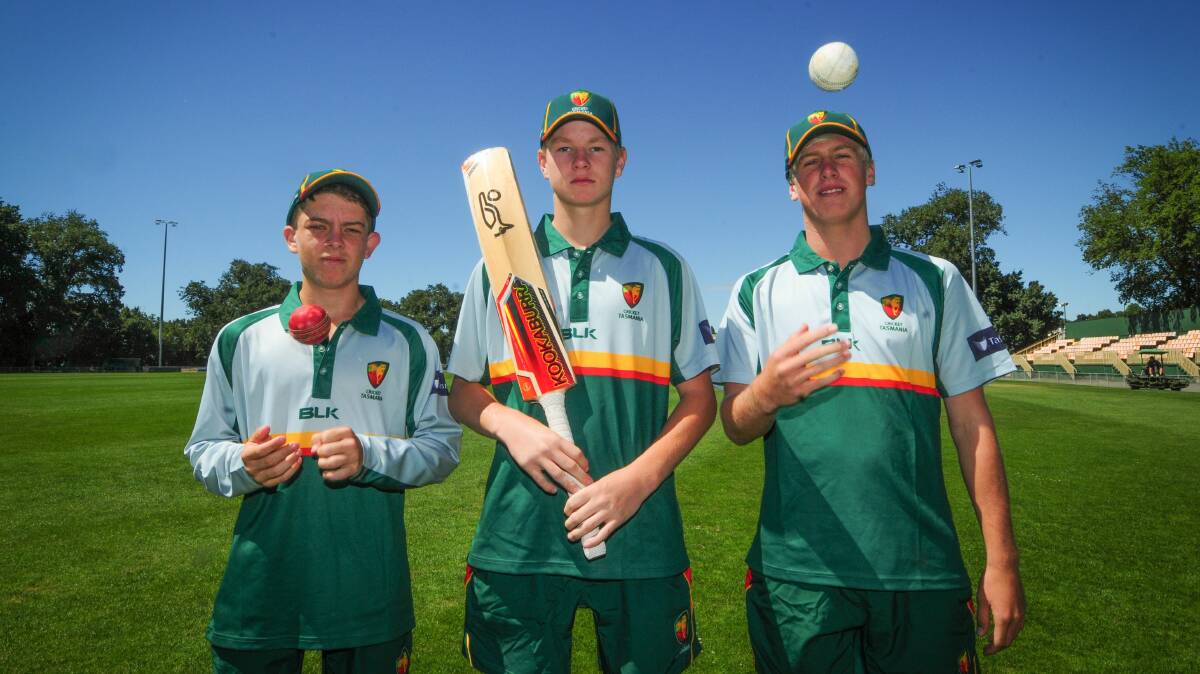 Cricketing talents Sam Freeman, James Simpson and Samuel Artis.  
