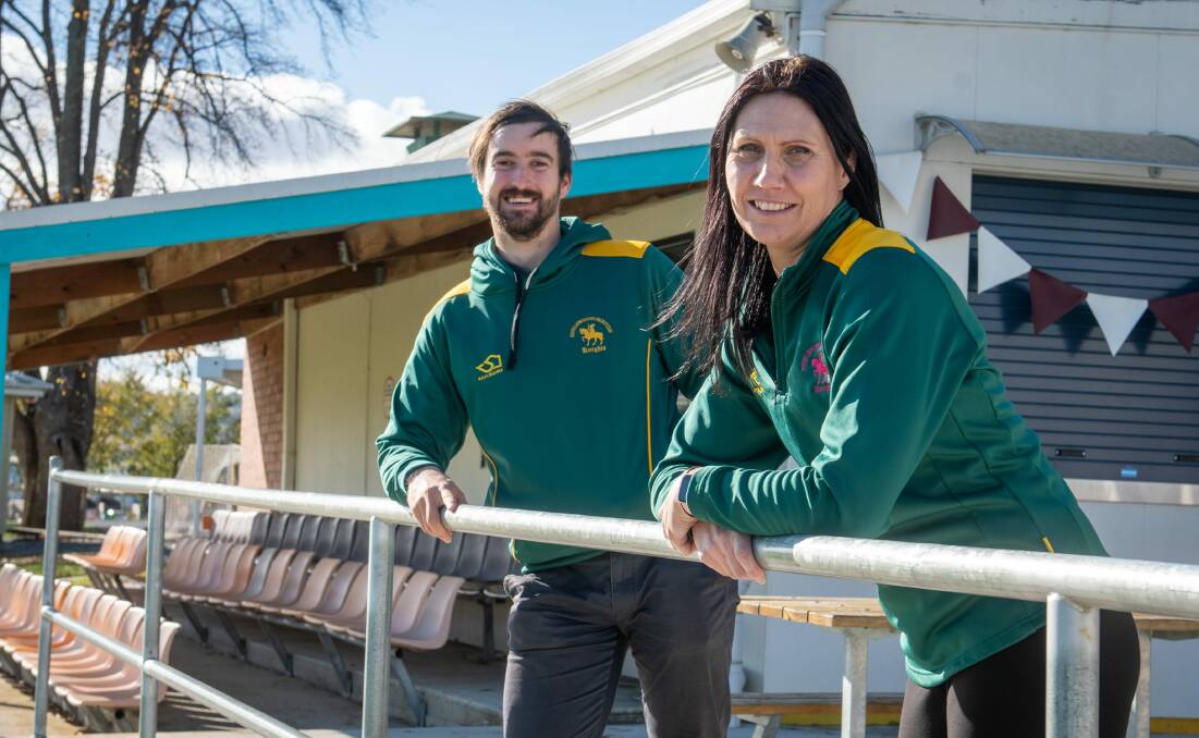 GOOD KNIGHT FROM ME, GOOD KNIGHT FROM HIM: South Launceston's director of coaching Nathan Philip and women's coach Belinda Wegman. Picture: Paul Scambler