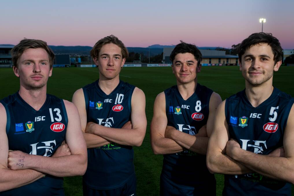 Ryan Tyrrell, Jacob Boyd, Miller Hodge and Jack Tuthill. Picture: Phillip Biggs