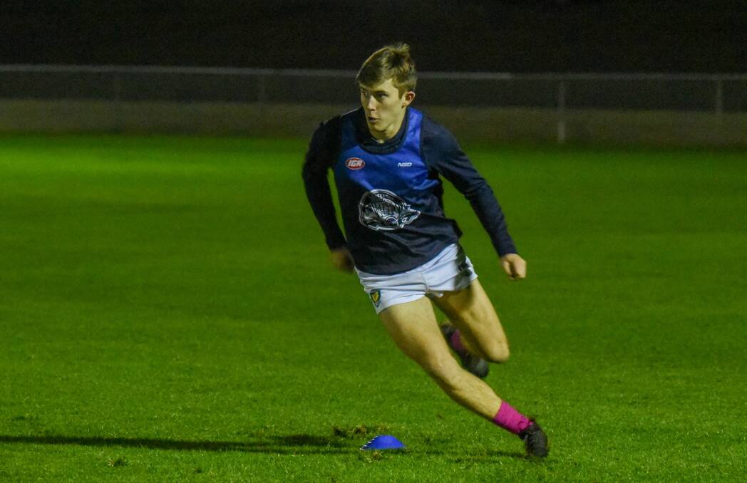 EXCITING: Small forward James Gillow in action at training last week. Picture: Paul Scambler