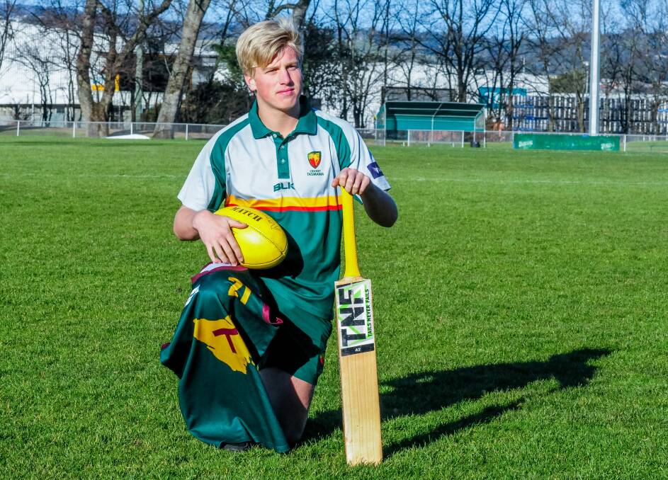 BRUSHSTROKES: Samuel Artis has been picked in a state football team and a state cricket team in the space of a month. Picture: Neil Richardson