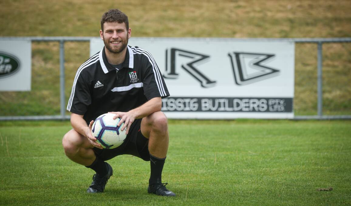 PRIMED: Launceston City's new defender Pat Sullivan. The 24-year-old arrived on Wednesday night ahead of the 2019 season. Picture: Paul Scambler