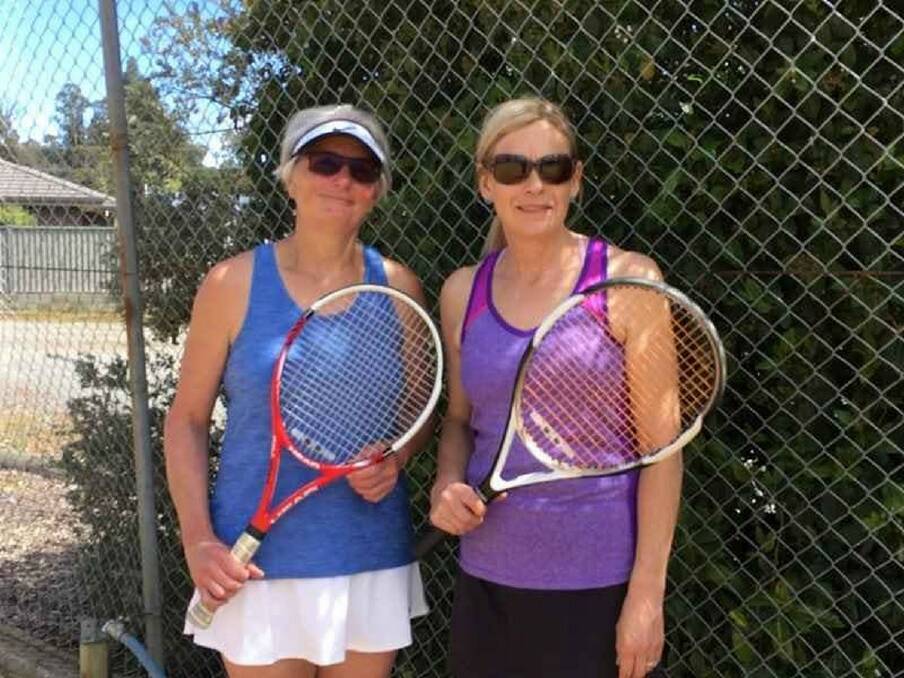 FINALISTS: Judy McIntosh and Di Aurik. Picture: Facebook/ Legana Tennis Club