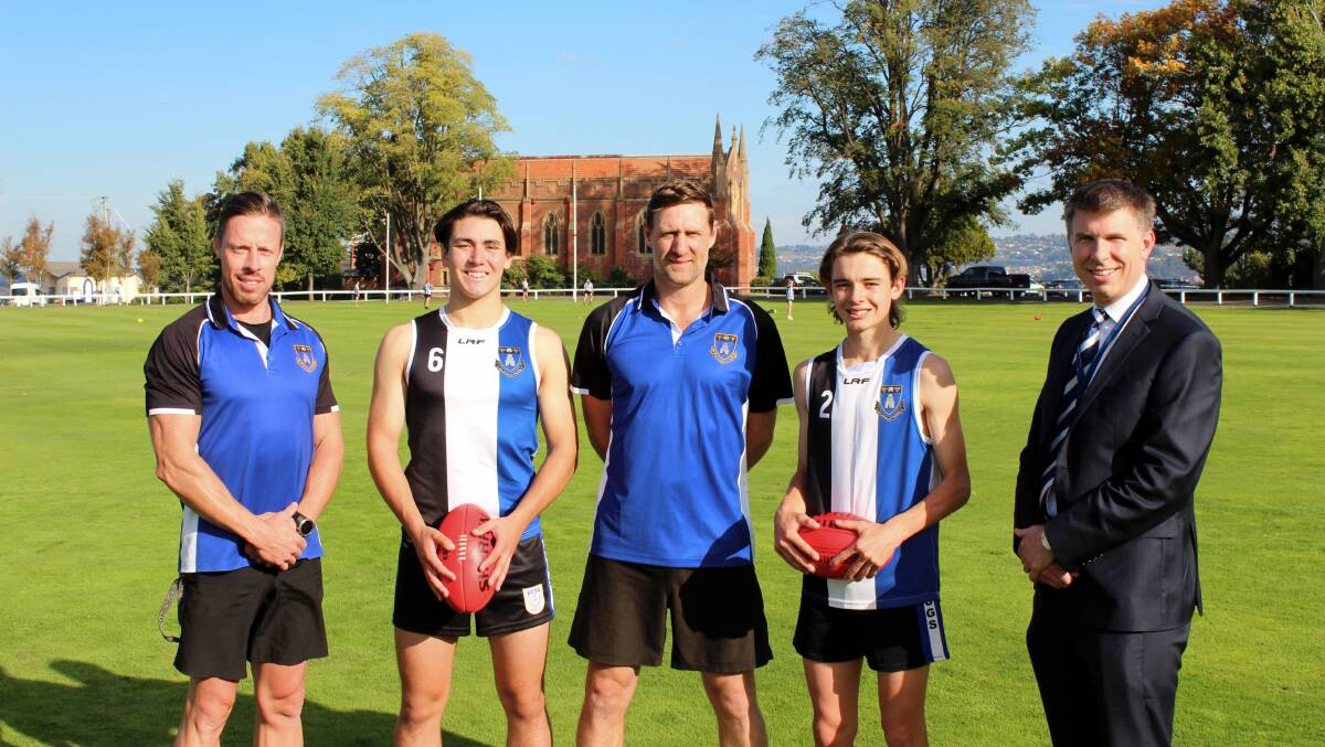 TEAM GOALS: Adrian Finch, Tom Beaumont, Jay Schulz, Aidan O'Connor and Richard Ford. Picture: Hamish Geale 