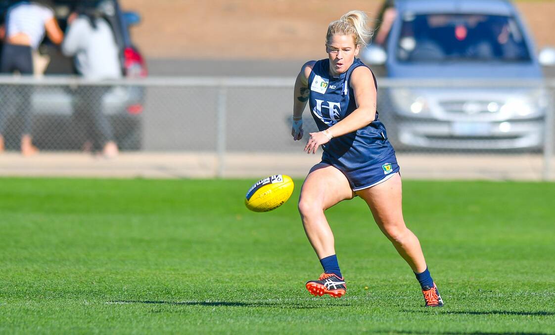 PILLAR IN DEFENCE: Ashlee Carey was best on ground in the Blues' loss to Clarence. 