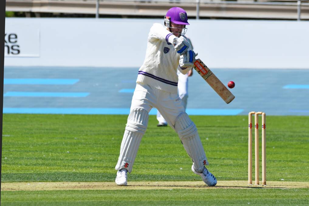 TECHNIQUE: Burnie's Shaun Redman guides the ball through the off side during an innings of 42 against Latrobe. Picture: Brodie Weeding