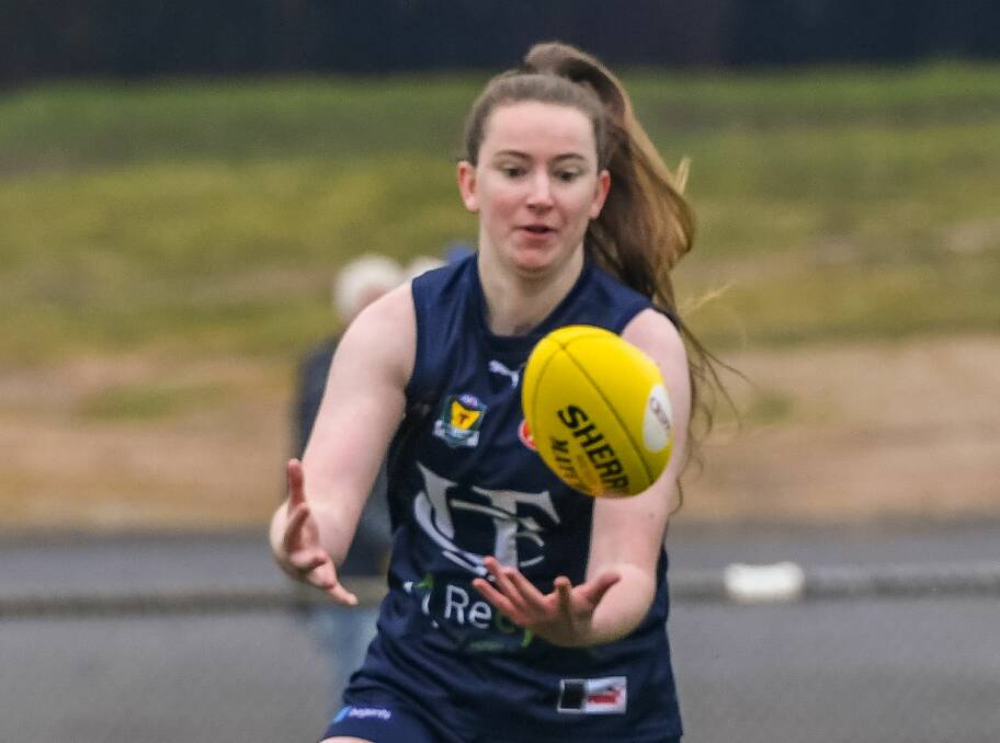 BLUE BROWN GOLD: Launceston's Brooke Brown was selected with North Melbourne's pick 49 in Tuesday night's AFLW draft.