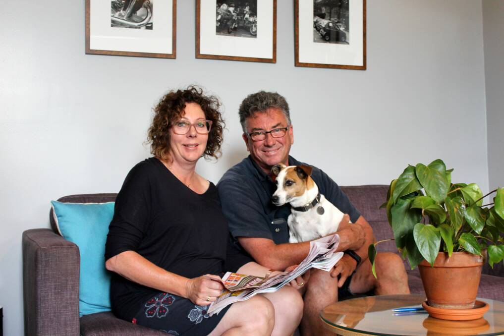 LOYAL READERS: South Launceston couple Tanya and Geoff Hann have been Examiner subscribers for 30 years. Picture: Hamish Geale 