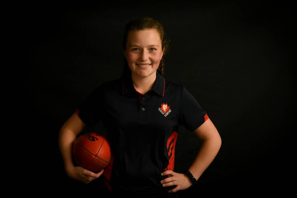 TAMAR TERRIER: Daizi Blundstone is one of three Exeter High School students selected in the state under-15 football team. Picture: Paul Scambler 