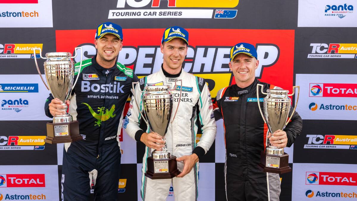 Chaz Mostert, Jordan Cox and Lee Holdsworth shared both TCR podiums.