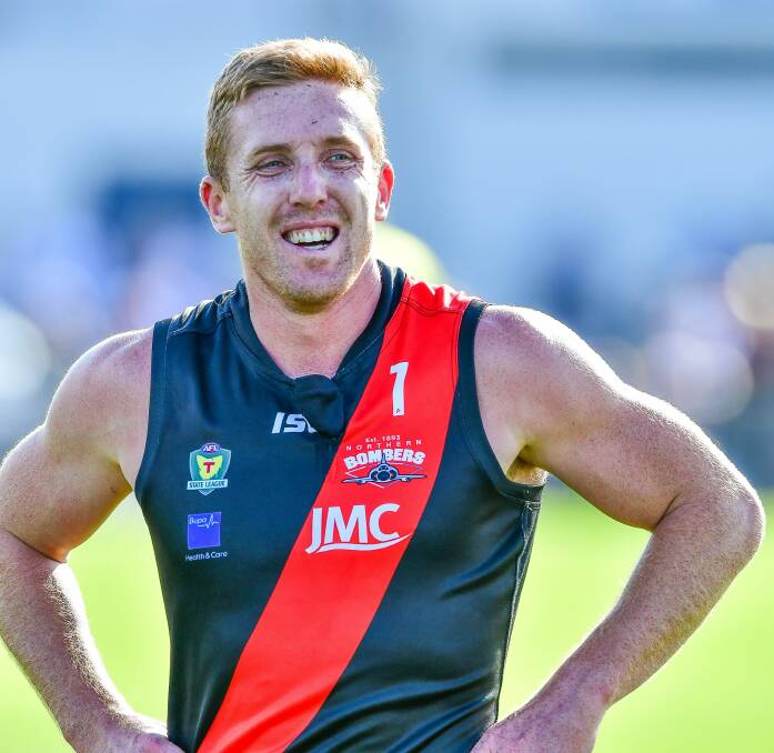 DOMINANT: North Launceston captain, four-time premiership player and 170-gamer Brad Cox-Goodyer. The 26-year-old is currently sitting second in the league goalkicking charts and player of the year award. Picture: Scott Gelston 