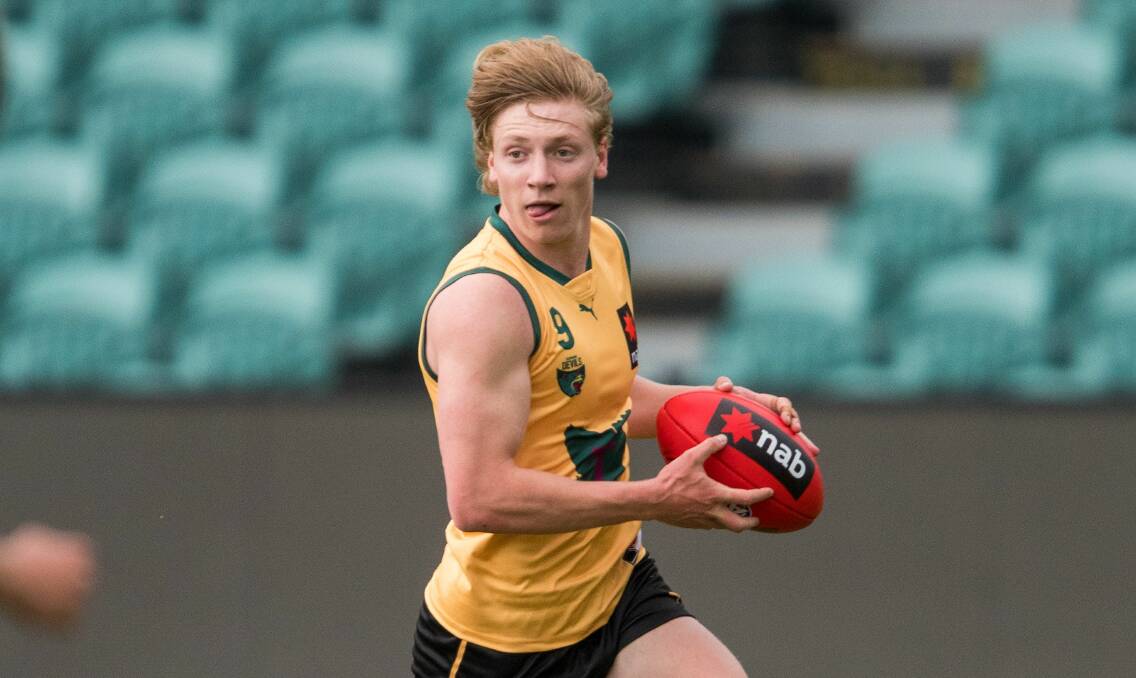 SPEEDY: Launceston wingman Isaac Chugg impressed in several test categories at the national draft combine. Picture: Phillip Biggs