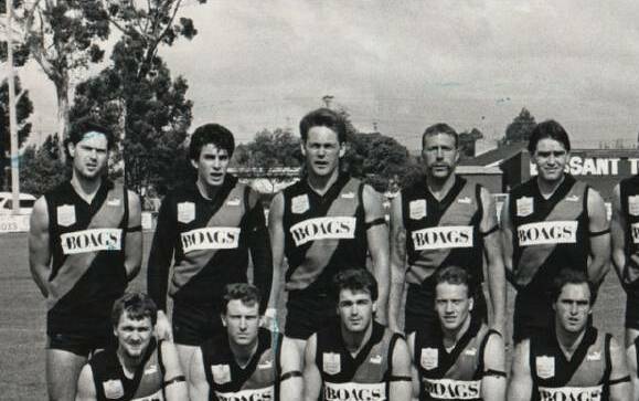 HISTORY: A 1988 North Launceston team with Darren Harper (back left) and Chris Whitford (back right) flanking Damien Ryan, Steven Mackrill and Tony Brand.