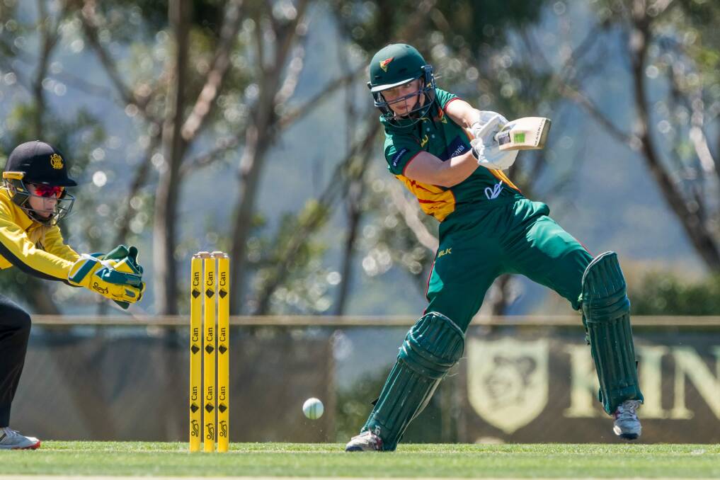 FORM: Tasmania's Meg Phillips cuts through point during Friday's win over Western Australia. Picture: Phillip Biggs