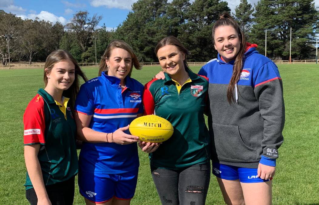 NEW BALL GAME: Caitlin Mulligan, Lisa Patterson, Maddie Howe and Jayde Brazendale. Picture: Kate Greaves