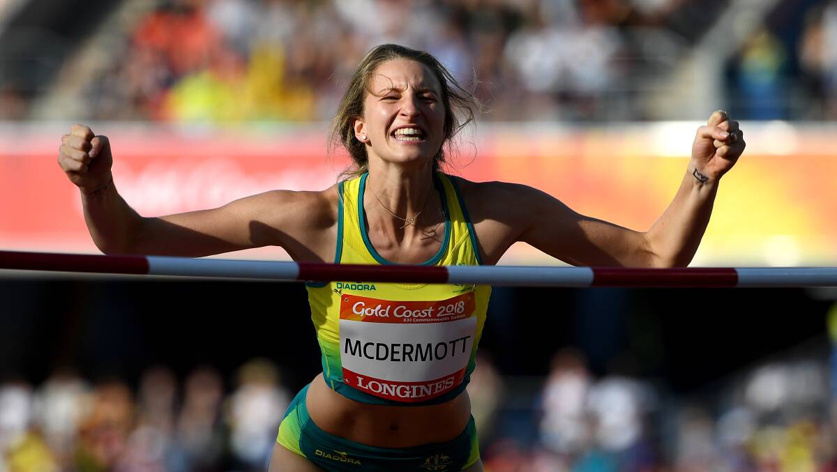 BAR RAISED: McDermott at the Commonwealth Games in 2018. Picture: AAP