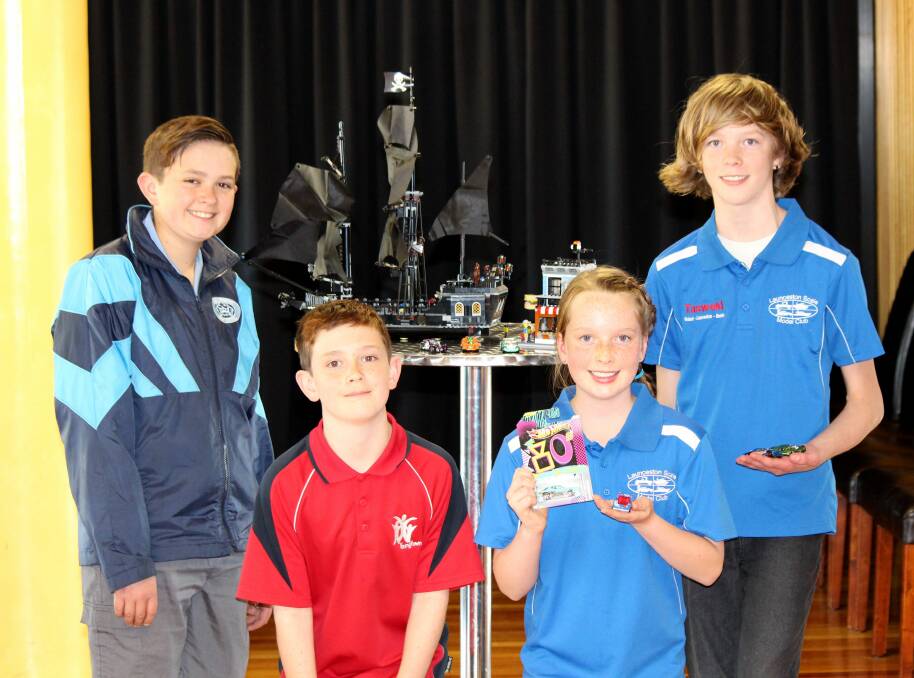 RARING TO GO: Jonte Lee, 13, Hunter Lee, 10, Evie Guy, 10, and Ronin Guy, 13, are counting down the days until the Launceston Scale Model Club annual expo.