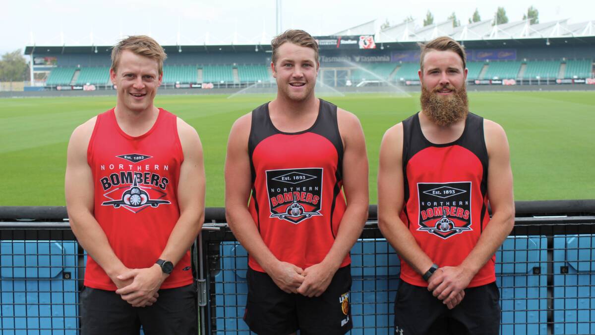 FAMILIAR FACES: Mark Walsh, Zach Burt and Nathan Pearce are among a group of players returning to UTAS Stadium after stints in the NTFA. Picture: Hamish Geale