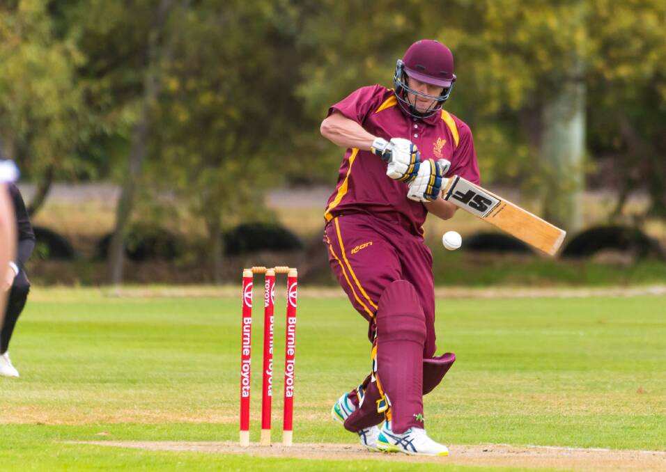 CAUGHT OUT: Mowbray opener Jason Snare whips one through the leg side in an away loss to Ulverstone. Picture: Simon Sturzaker