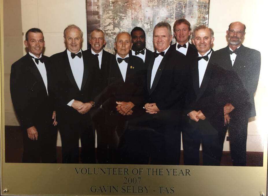 Selby (second from left) at the Allan Border Medal. 