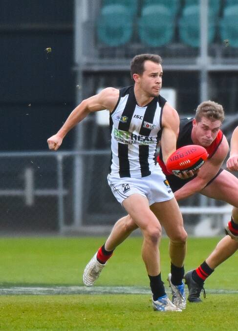ON FIRE: Glenorchy star Jaye Bowden kicked six goals in a 62-point drubbing of Clarence. 