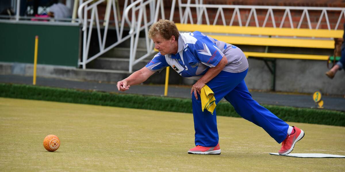 DOUBLE DEFENCE: New Norfolk's Lyn Triffit took out the open women's pairs and singles.