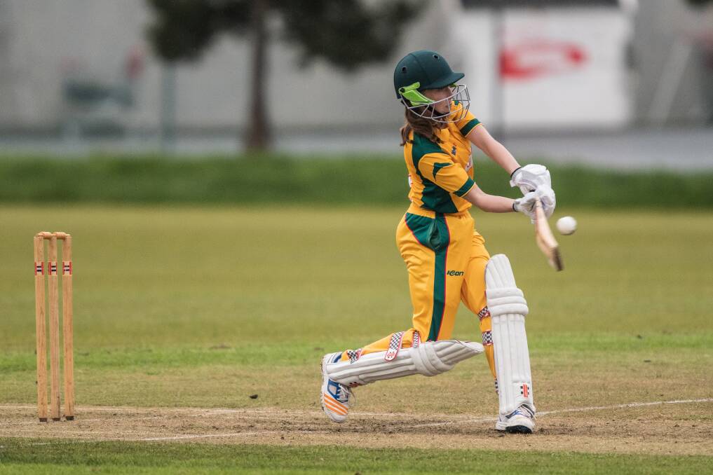 AVA GO: South Launceston's Ava Curtis hits on the up. Pictures: Phillip Biggs