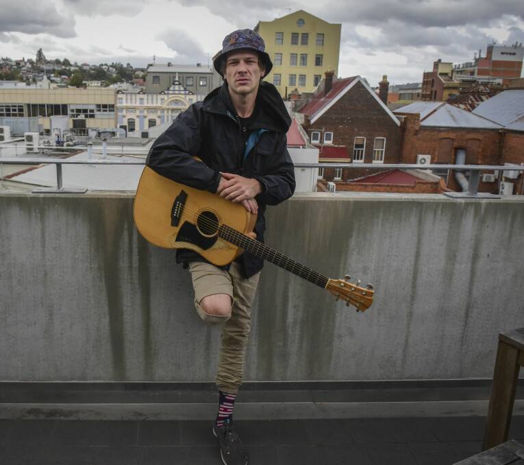CONSTANT CREATOR: Launceston-born singer-songwriter Zac Slater will perform alongside Bad Beef and Dark Dunes at Club 54 on Saturday. Picture: Paul Scambler 