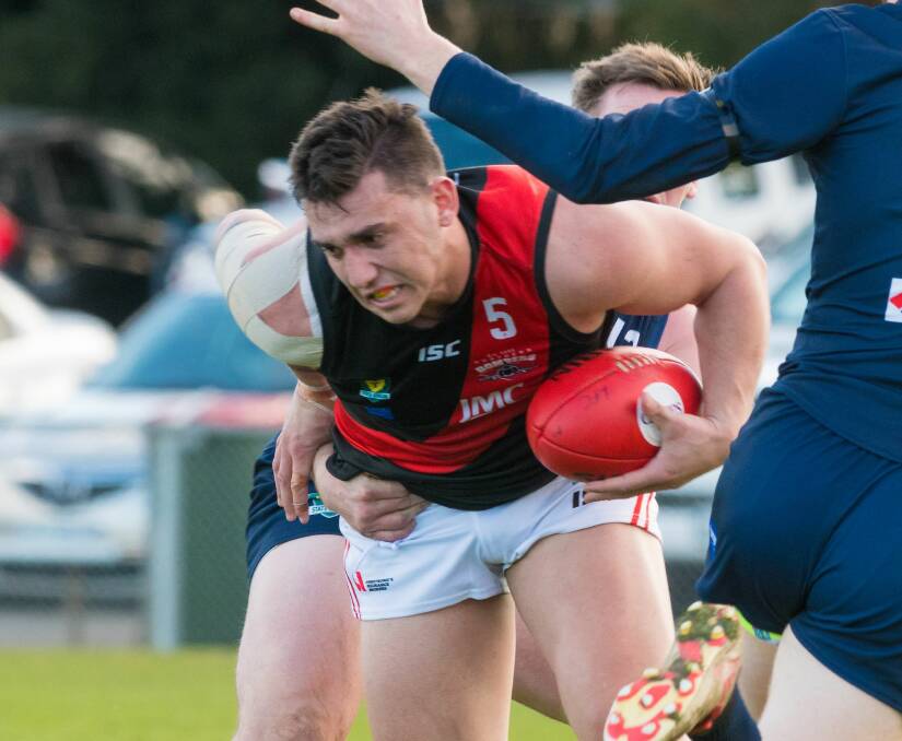 STRONG HIPS: North Launceston half-forward Dakota Bannister enjoyed one of his best performances of the season. Pictures: Phillip Biggs