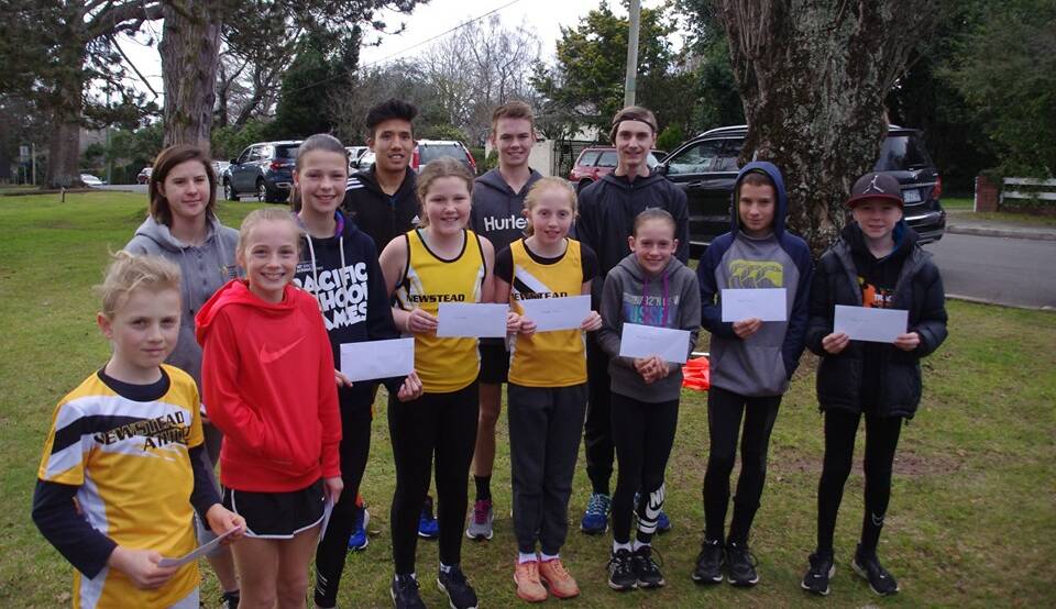 SET TO GO: Newstead Athletics' state representatives receive certificates. Picture: Supplied