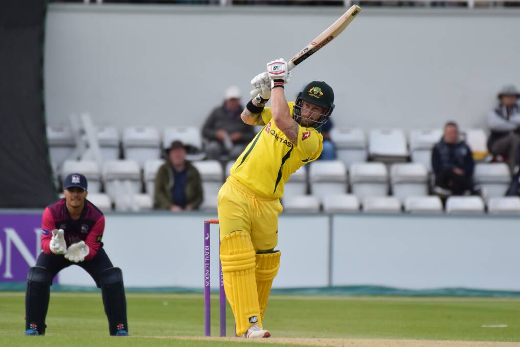 EMPHATIC: Matthew Wade hits out against Northamptonshire. Picture: Kyle Andrews