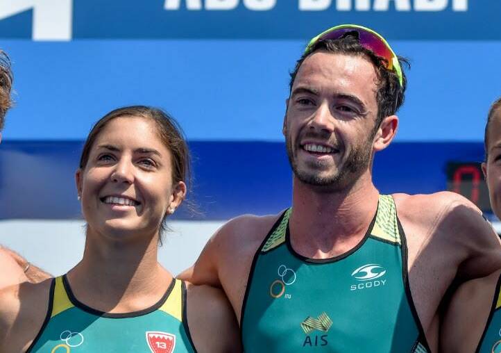 OLYMPIC BOUND: Ashleigh Gentle and Jake Birtwhistle. Picture: ITU Media, Janos Schmidt