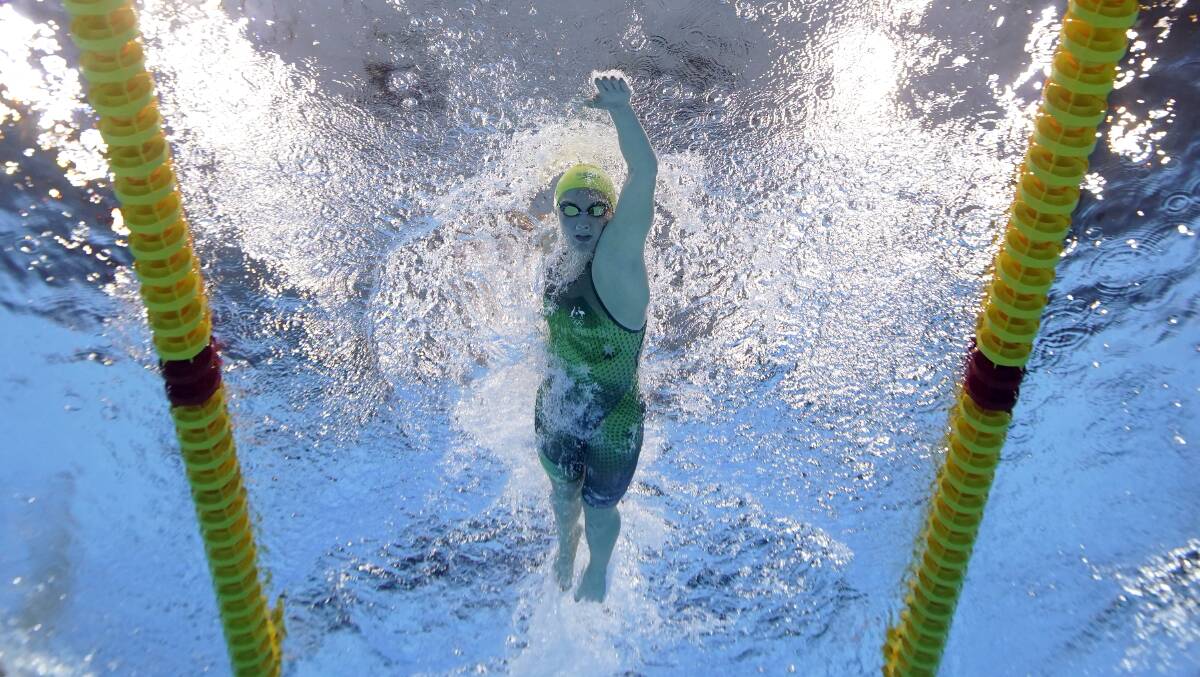 SHOW TIME: Tasmanian swimmer Ariarne Titmus. Picture: AP