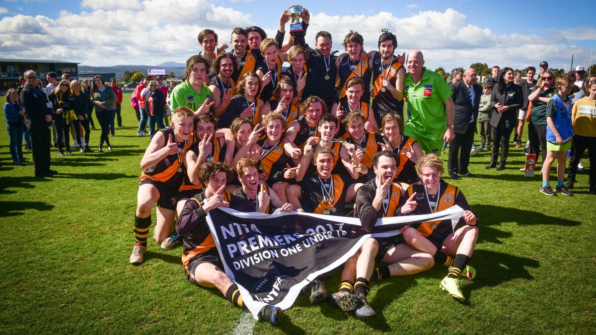 MIGHTY TIGERS: Longford knocked off Bridgenorth in the under-18 NTFA grand final to complete an undefeated season. Picture: Paul Scambler
