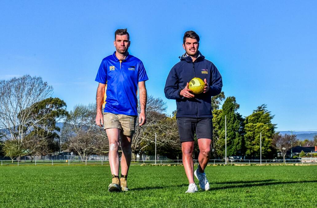 EAGLE TWINS: Jack Maher and Alex Payne will co-coach NTFA outfit Evandale next season. Picture: Neil Richardson