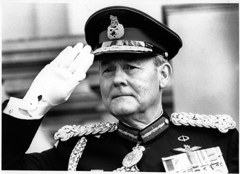 General Sir Phillip Bennett arrives in Tasmania in 1987. Picture supplied