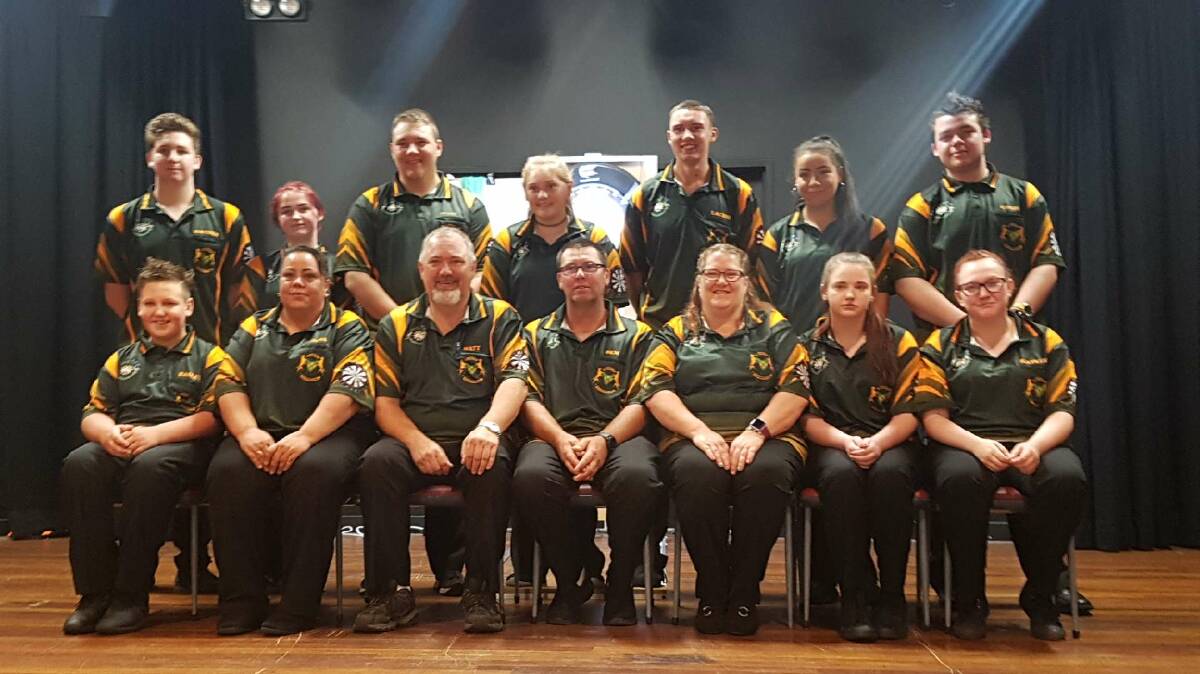 ON TARGET: The Tasmanian darts team which is competing at the junior national championships in New South Wales. Pictures: Supplied