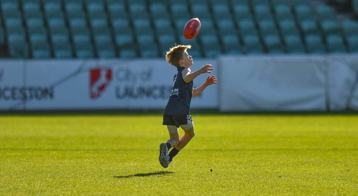 OVERHEAD GRAB: Lucas Wootton in action for Launceston.