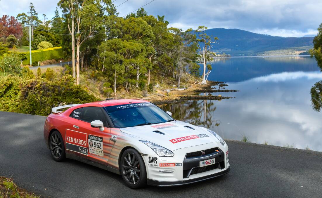 PODIUM: Angus Kennard and Ian Wheeler's Nissan GTR R35 finished less than three minutes back in second. 