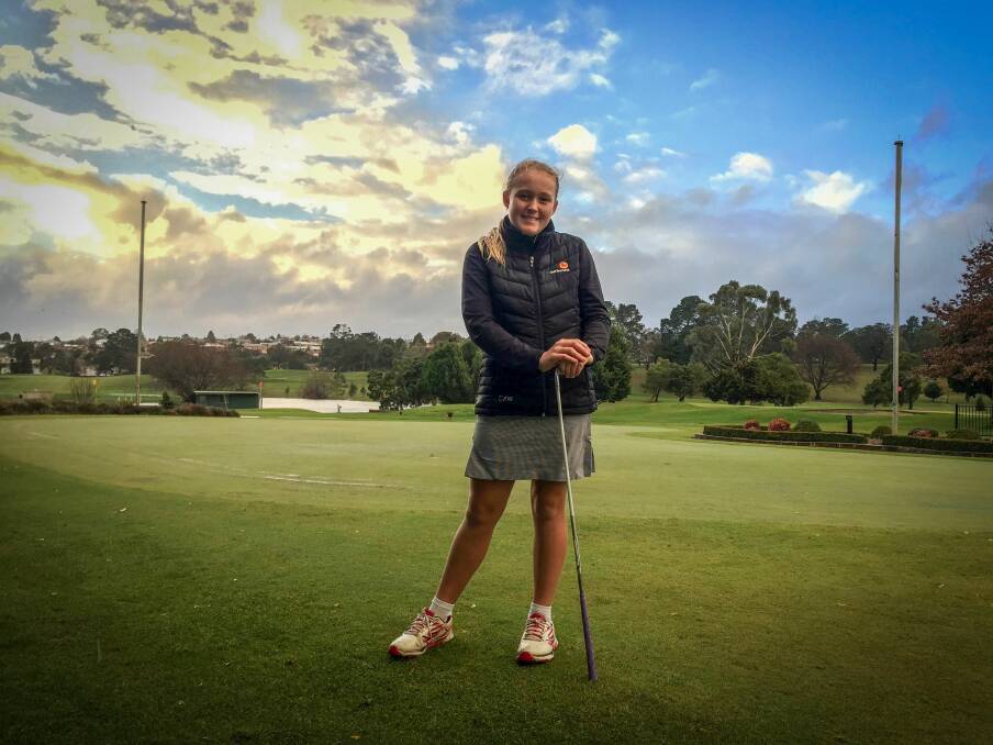 BY JORJAH: Newnham 13-year-old golfer Jorjah Bailey is a three-time Tasmanian representative. Picture: Hamish Geale
