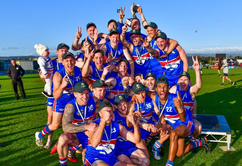 HAPPY DAYS: The Bulldogs made it four flags in five years in 2018. 