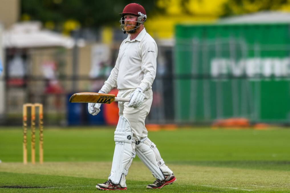 RESPONSIBILITY: Not-out veteran Rohan Pooley will shoulder Mowbray's hopes of surpassing Riverside's first innings total at Invermay Park on Saturday. 