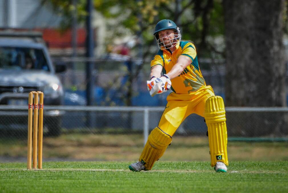 VICIOUS: Sean Harris slashes through backward point during a match-winning knock. Picture: Paul Scambler